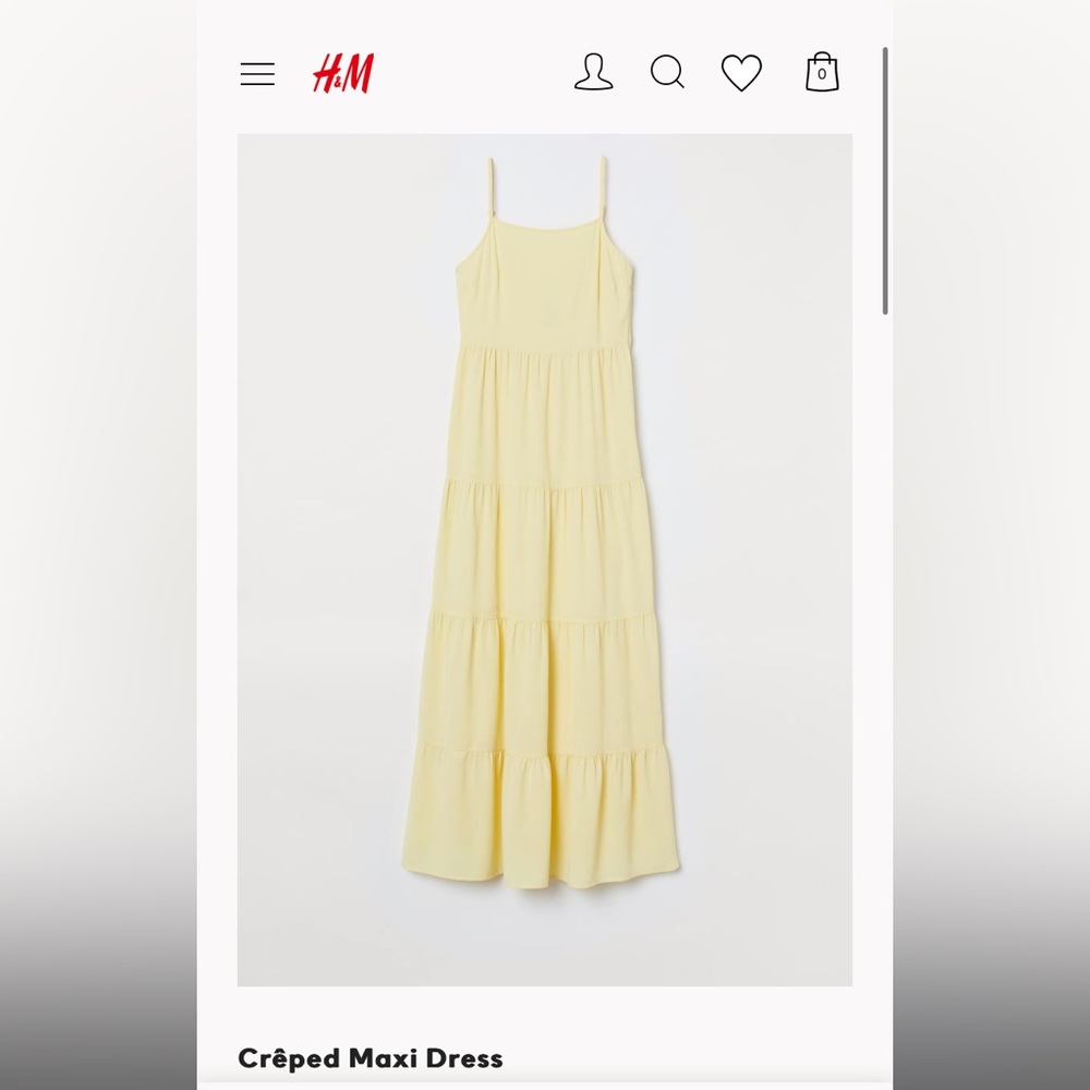 Pastel yellow maxi dress